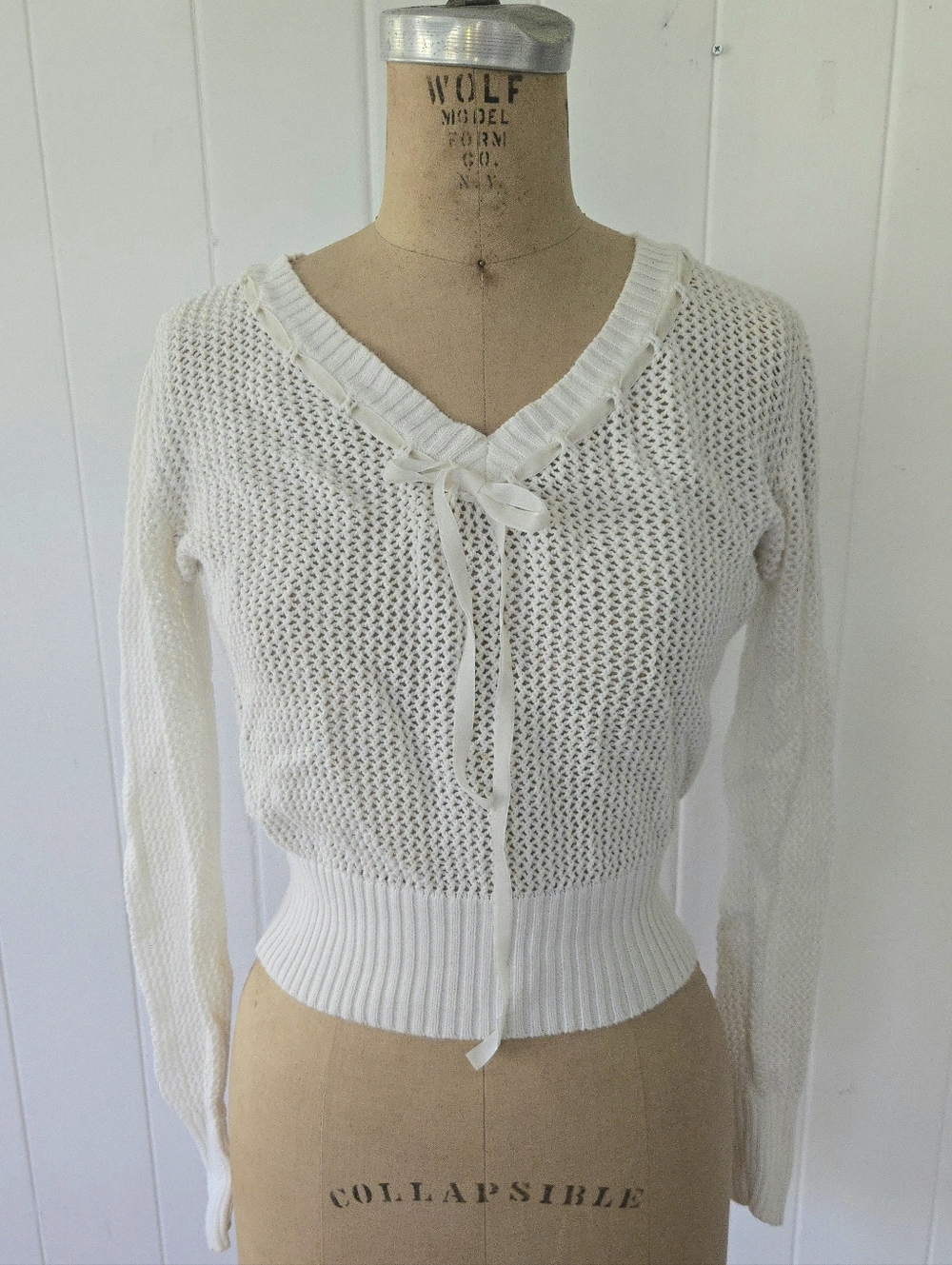 Unique Vintage Ivory Knit Sweater Top